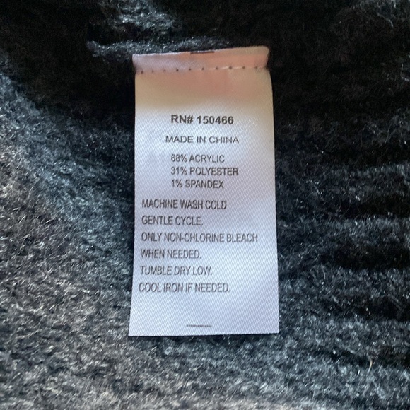 MARKET & SPRUCE NOVELTY STITCH CHUNKY CREWNECK DARK GREY SOFT SWEATER 🌟NWT🌟 - Picture 14 of 16